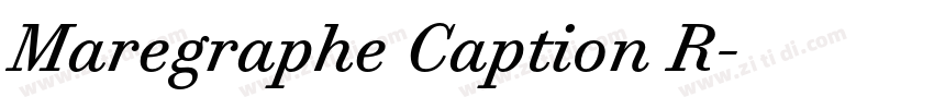 Maregraphe Caption R字体转换